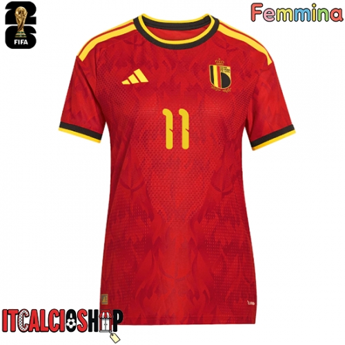 Belgio Jeremy Doku #11 Prima Maglia Femmina Mondiali 2026 Manica Corta